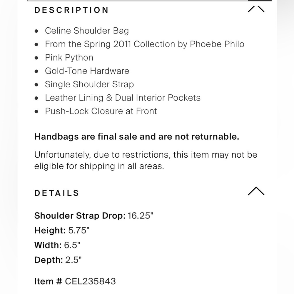 Celine Python Shoulder Strap And Crossbody Bag In… - image 3